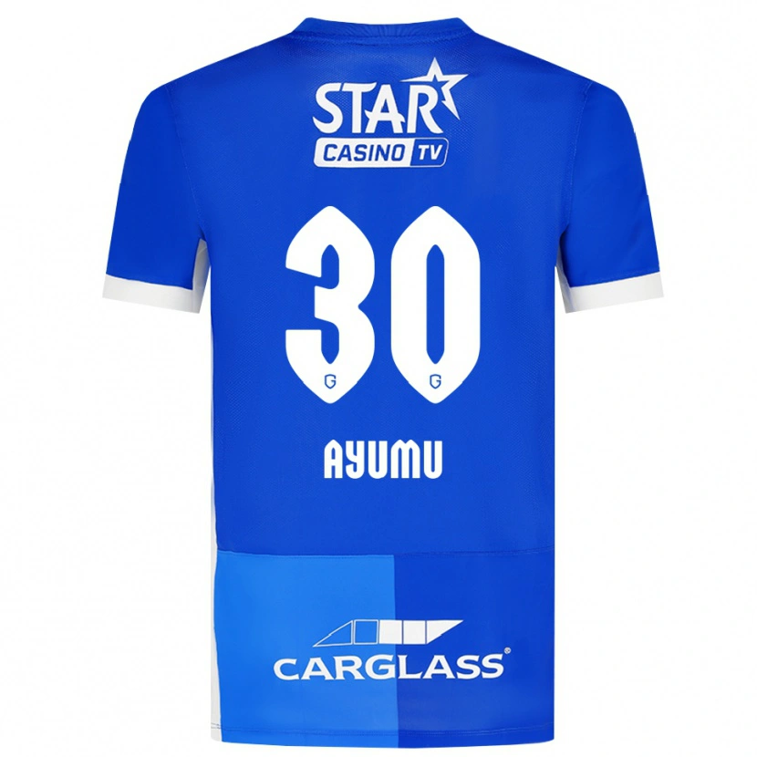 Danxen Mujer Camiseta Ayumu Yokoyama #30 Azulmedio Azulreal Blanco 1ª Equipación 2026/27 La Camisa