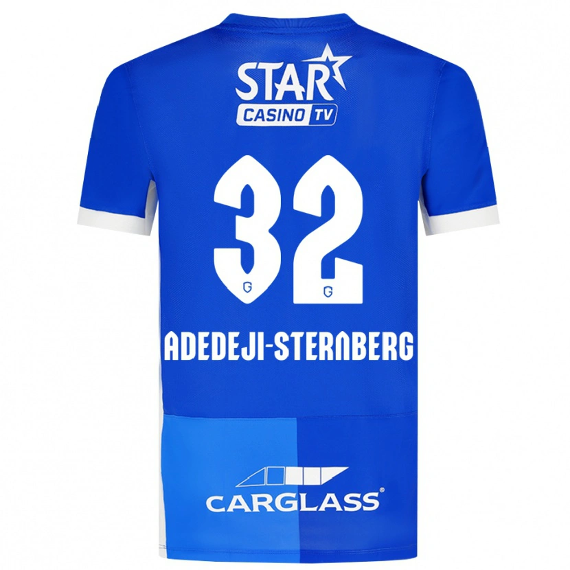 Danxen Mujer Camiseta Noah Adedeji-Sternberg #32 Azulmedio Azulreal Blanco 1ª Equipación 2026/27 La Camisa