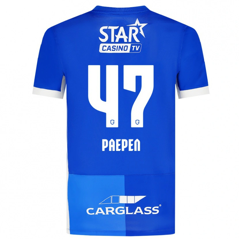 Danxen Mujer Camiseta Sam Paepen #47 Azulmedio Azulreal Blanco 1ª Equipación 2026/27 La Camisa