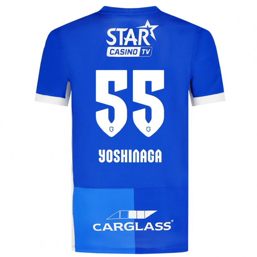 Danxen Mujer Camiseta Yumeki Yoshinaga #55 Azulmedio Azulreal Blanco 1ª Equipación 2026/27 La Camisa