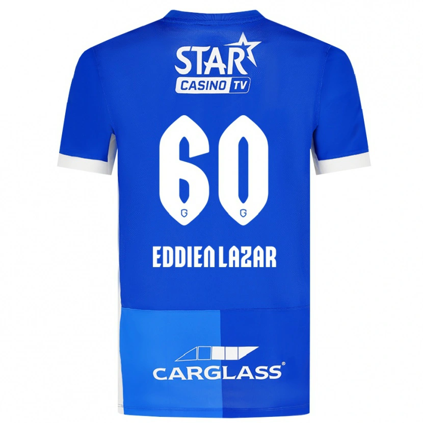 Danxen Mujer Camiseta Saif Eddien Lazar #60 Azulmedio Azulreal Blanco 1ª Equipación 2026/27 La Camisa