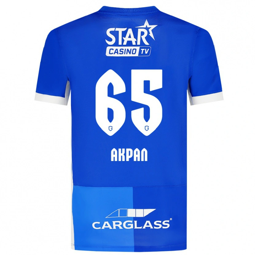 Danxen Mujer Camiseta Christian Akpan #65 Azulmedio Azulreal Blanco 1ª Equipación 2026/27 La Camisa