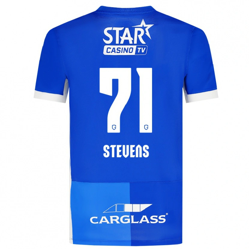 Danxen Mujer Camiseta Brent Stevens #71 Azulmedio Azulreal Blanco 1ª Equipación 2026/27 La Camisa