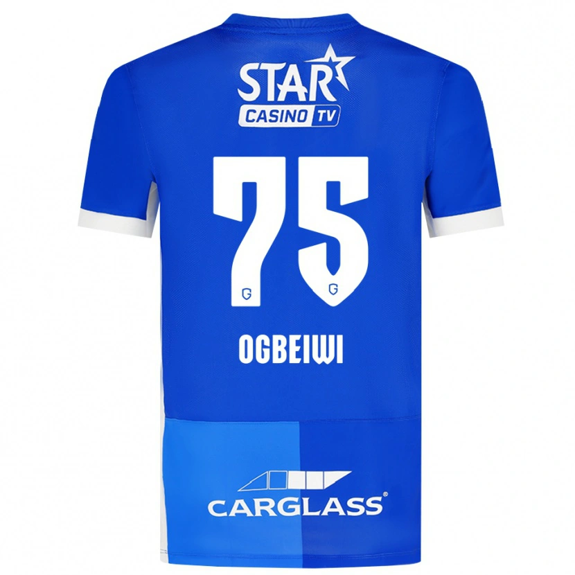Danxen Mujer Camiseta Precious Ogbeiwi #75 Azulmedio Azulreal Blanco 1ª Equipación 2026/27 La Camisa