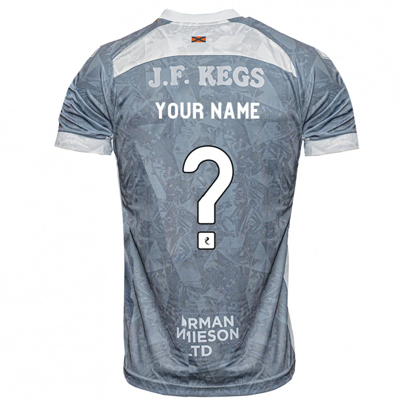 Danxen Mujer Camiseta Su Nombre #0 Gris Pizarra Claro 2ª Equipación 2026/27 La Camisa