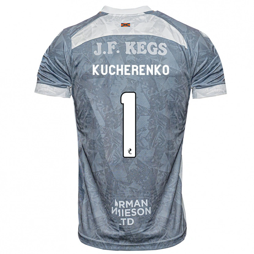 Danxen Mujer Camiseta Yevgeniy Kucherenko #1 Gris Pizarra Claro 2ª Equipación 2026/27 La Camisa