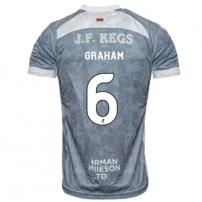 Danxen Mujer Camiseta Ross Graham #6 Gris Pizarra Claro 2ª Equipación 2026/27 La Camisa