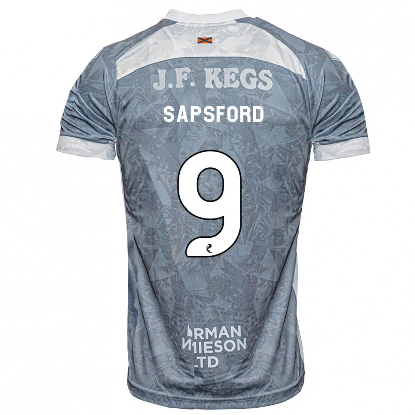 Danxen Mujer Camiseta Zachary Sapsford #9 Gris Pizarra Claro 2ª Equipación 2026/27 La Camisa