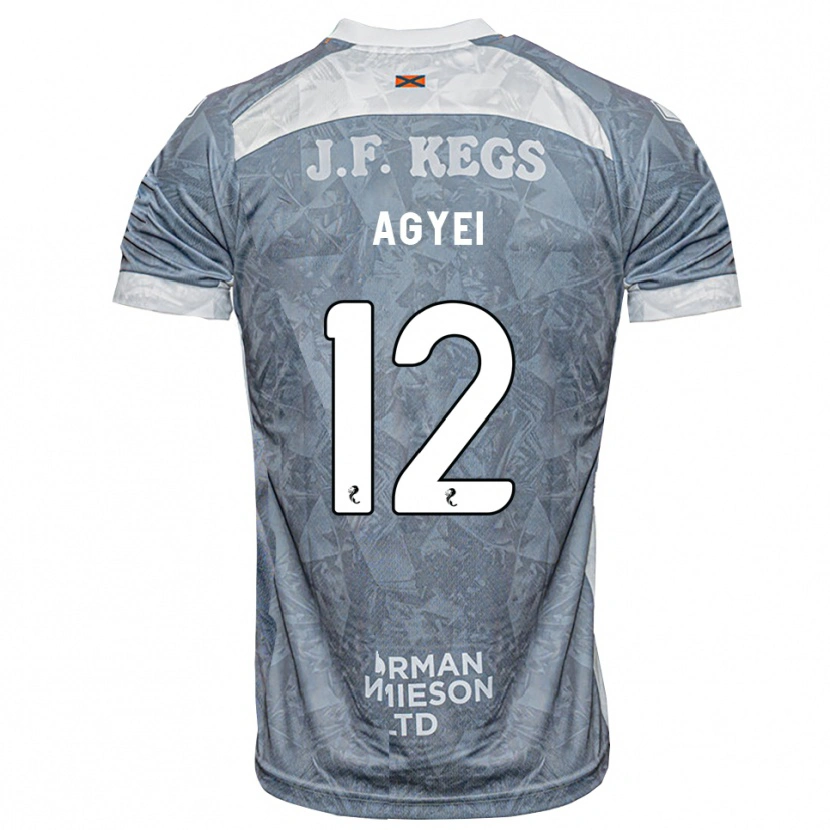 Danxen Mujer Camiseta Emmanuel Agyei #12 Gris Pizarra Claro 2ª Equipación 2026/27 La Camisa