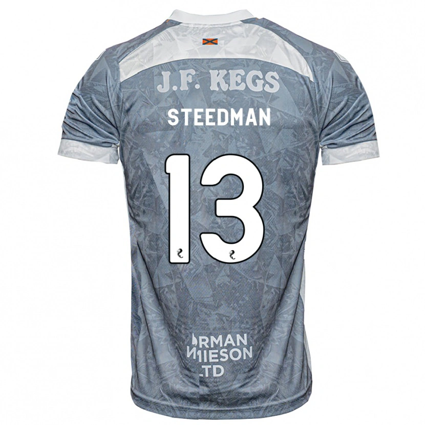 Danxen Mujer Camiseta Morgan Steedman #13 Gris Pizarra Claro 2ª Equipación 2026/27 La Camisa