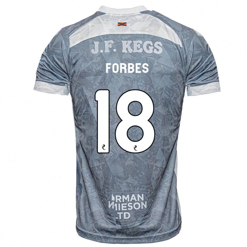 Danxen Mujer Camiseta Michael Forbes #18 Gris Pizarra Claro 2ª Equipación 2026/27 La Camisa