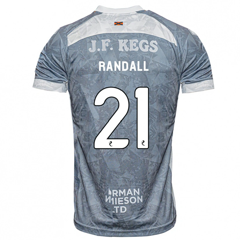 Danxen Mujer Camiseta Jesse Randall #21 Gris Pizarra Claro 2ª Equipación 2026/27 La Camisa