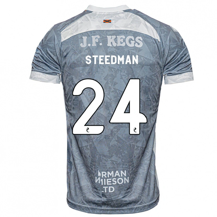 Danxen Mujer Camiseta Laura Steedman #24 Gris Pizarra Claro 2ª Equipación 2026/27 La Camisa