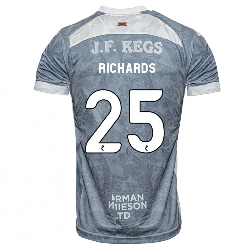 Danxen Mujer Camiseta Dave Richards #25 Gris Pizarra Claro 2ª Equipación 2026/27 La Camisa