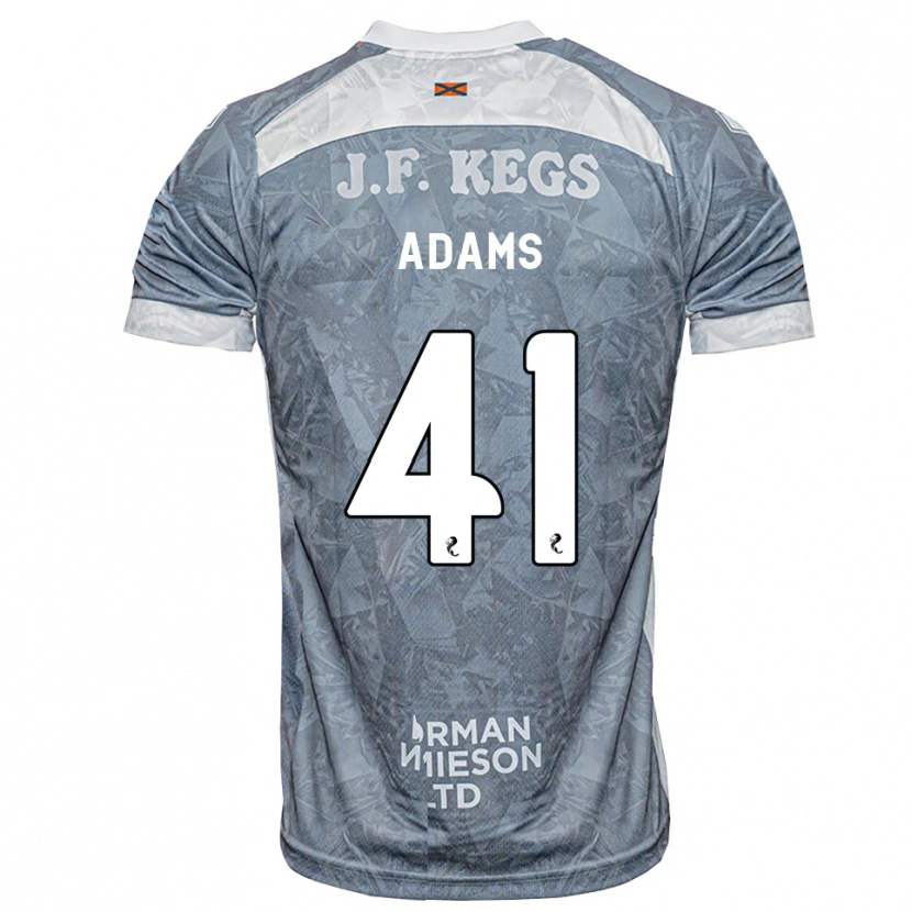 Danxen Mujer Camiseta Ruairidh Adams #41 Gris Pizarra Claro 2ª Equipación 2026/27 La Camisa