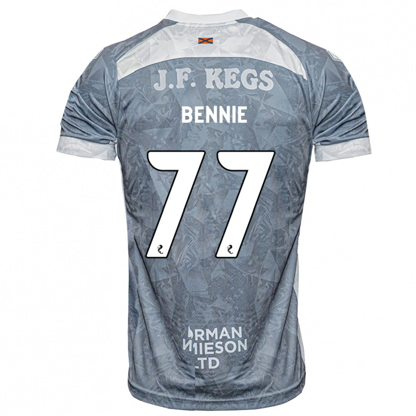 Danxen Mujer Camiseta Daniel Bennie #77 Gris Pizarra Claro 2ª Equipación 2026/27 La Camisa