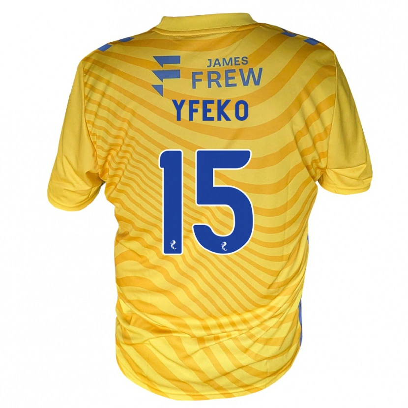 Danxen Mujer Camiseta Johnly Yfeko #15 Azul Real Amarillo 2ª Equipación 2026/27 La Camisa