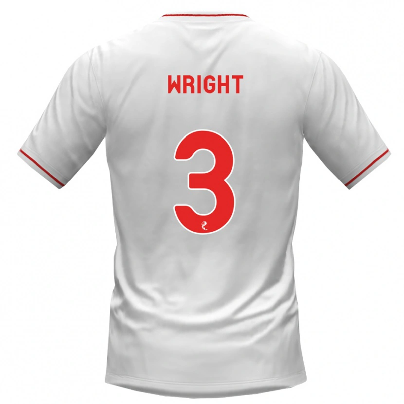Danxen Mujer Camiseta Duncan Wright #3 Blanco Rojo 2ª Equipación 2026/27 La Camisa