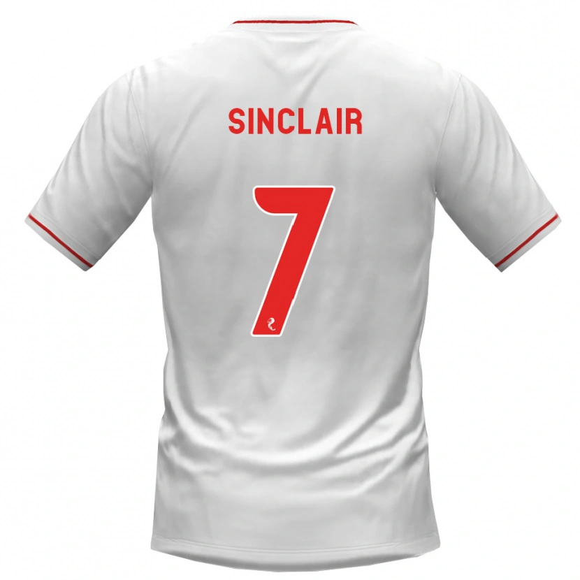 Danxen Mujer Camiseta Tyrese Sinclair #7 Blanco Rojo 2ª Equipación 2026/27 La Camisa