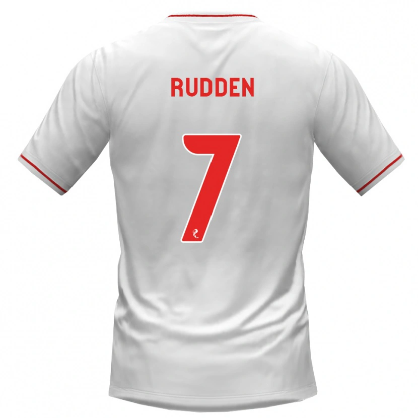 Danxen Mujer Camiseta Zak Rudden #7 Blanco Rojo 2ª Equipación 2026/27 La Camisa