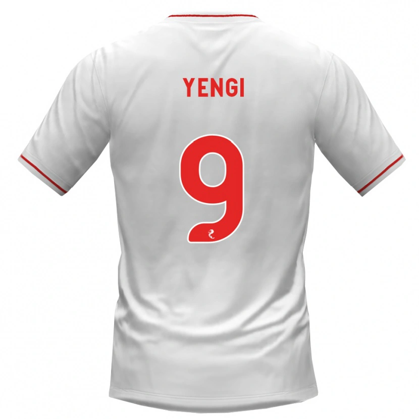 Danxen Mujer Camiseta Tete Yengi #9 Blanco Rojo 2ª Equipación 2026/27 La Camisa