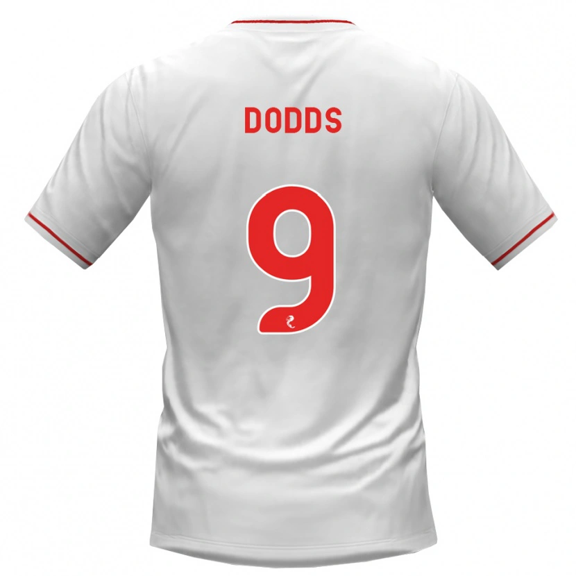 Danxen Mujer Camiseta Jen Dodds #9 Blanco Rojo 2ª Equipación 2026/27 La Camisa