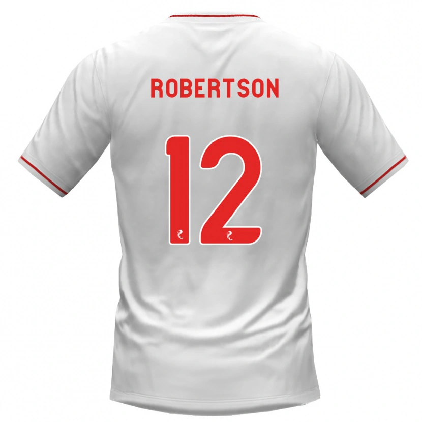 Danxen Mujer Camiseta Mitchell Robertson #12 Blanco Rojo 2ª Equipación 2026/27 La Camisa