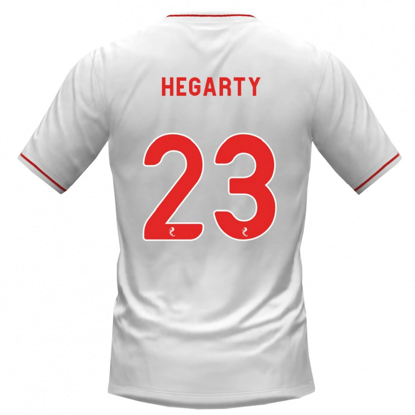 Danxen Mujer Camiseta Nina Hegarty #23 Blanco Rojo 2ª Equipación 2026/27 La Camisa