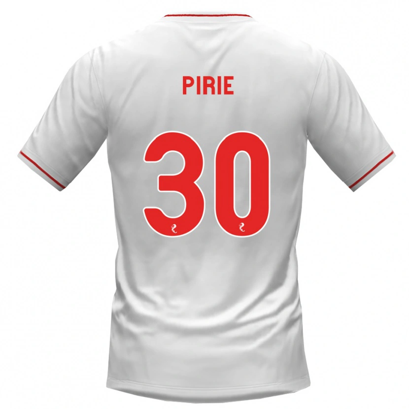 Danxen Mujer Camiseta Rachel Pirie #30 Blanco Rojo 2ª Equipación 2026/27 La Camisa