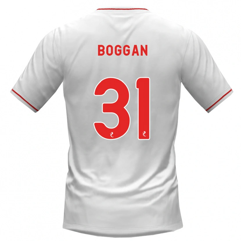 Danxen Mujer Camiseta Joe Boggan #31 Blanco Rojo 2ª Equipación 2026/27 La Camisa