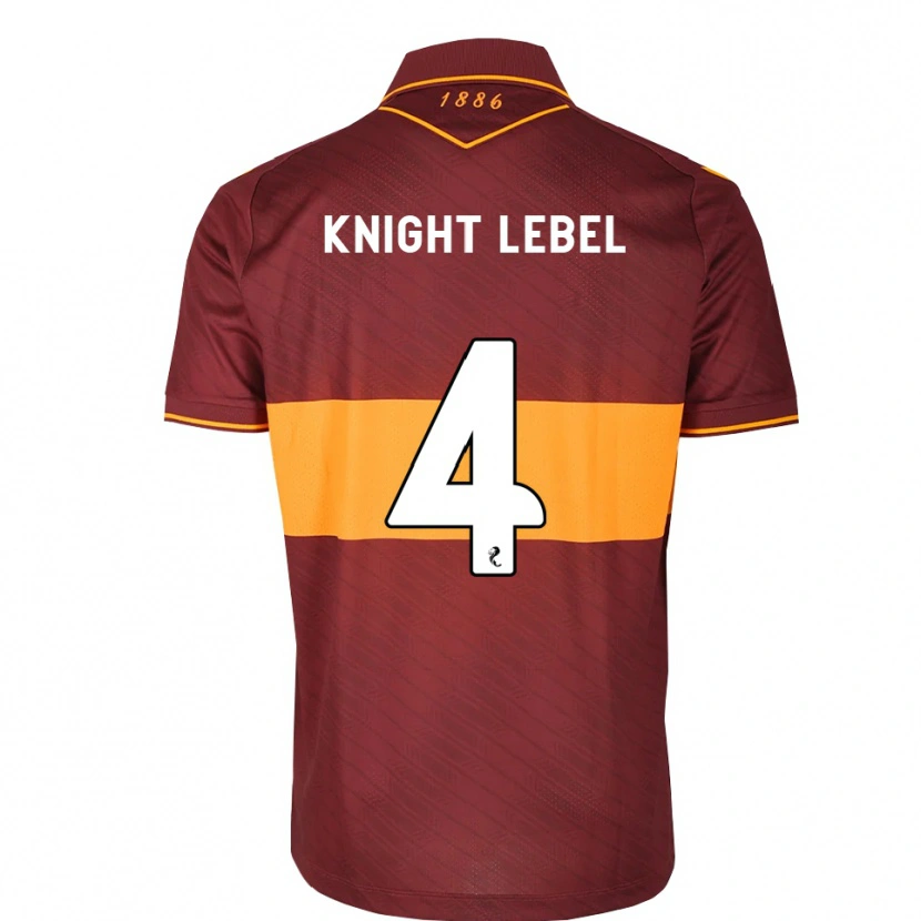 Danxen Mujer Camiseta Jamie Knight-Lebel #4 Naranja Granate 2ª Equipación 2026/27 La Camisa