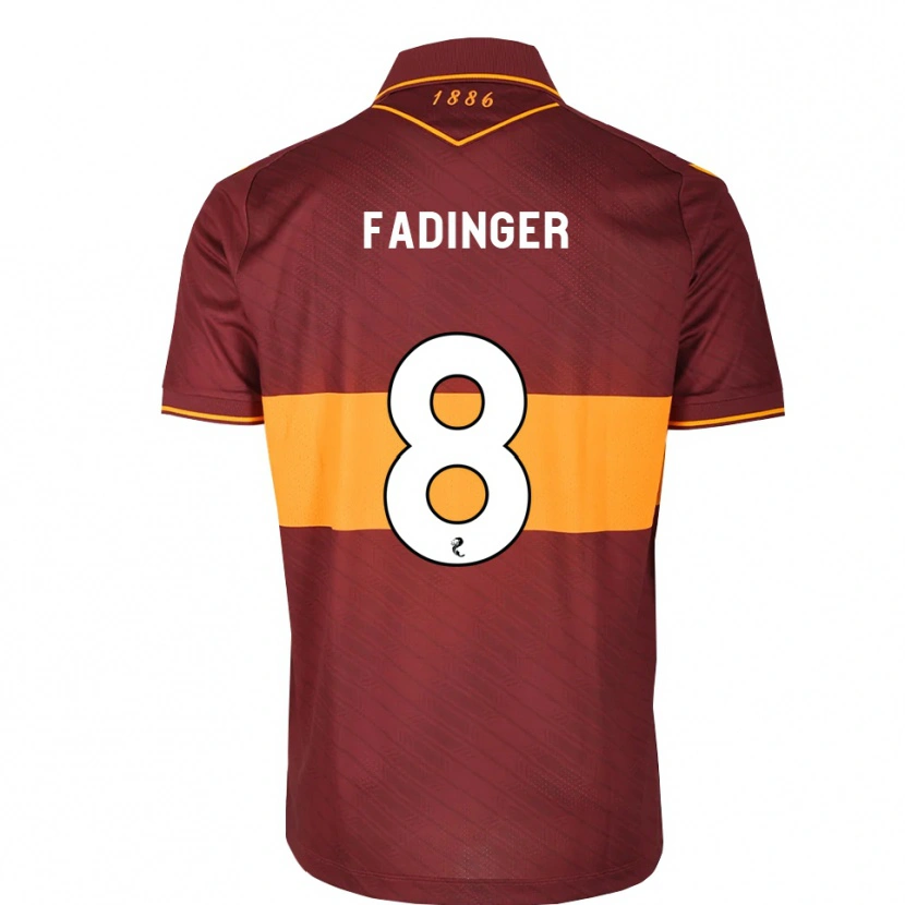 Danxen Mujer Camiseta Lukas Fadinger #8 Naranja Granate 2ª Equipación 2026/27 La Camisa