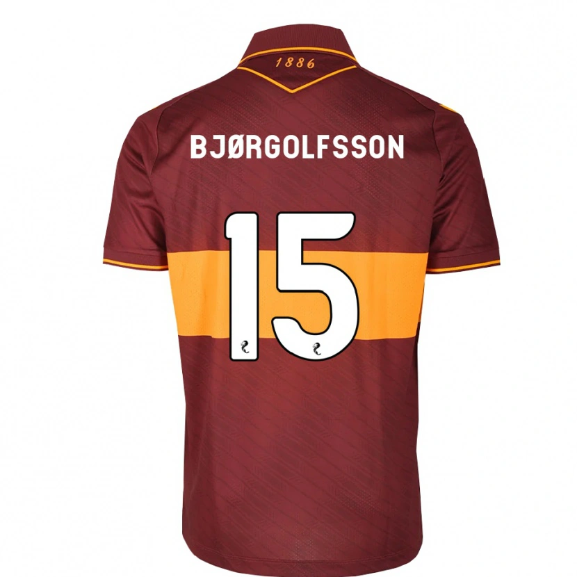 Danxen Mujer Camiseta Eythor Bjørgolfsson #15 Naranja Granate 2ª Equipación 2026/27 La Camisa