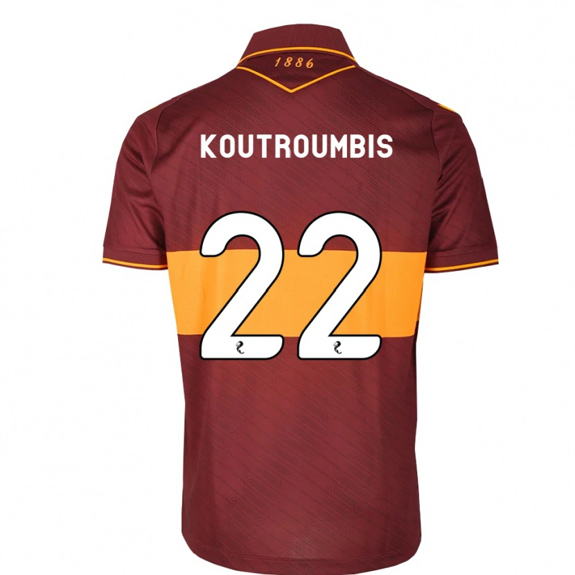 Danxen Mujer Camiseta John Koutroumbis #22 Naranja Granate 2ª Equipación 2026/27 La Camisa