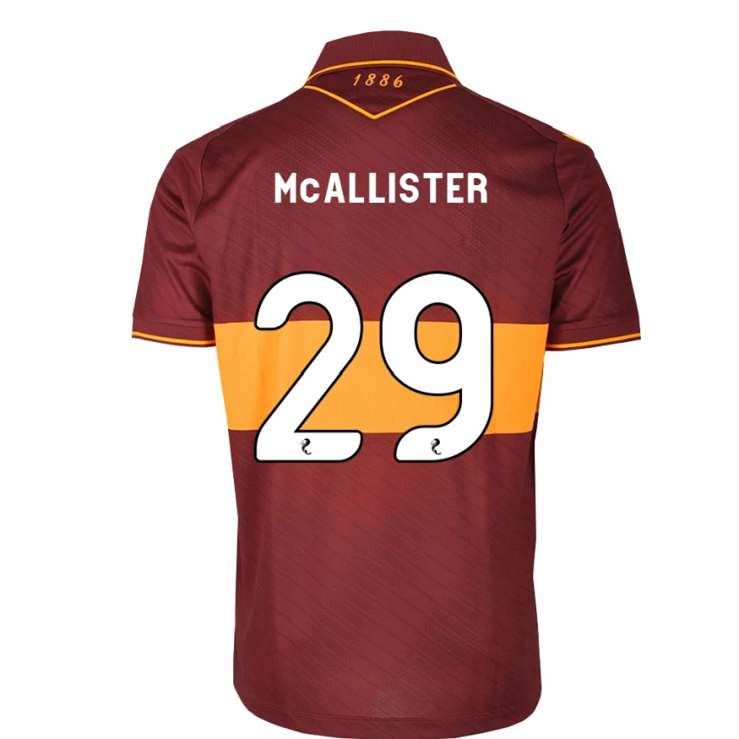 Danxen Mujer Camiseta Zander Mcallister #29 Naranja Granate 2ª Equipación 2026/27 La Camisa