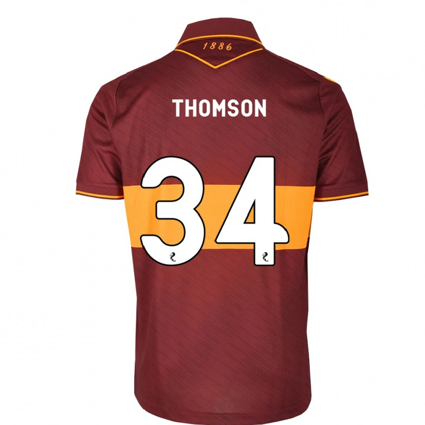 Danxen Mujer Camiseta Aaron Thomson #34 Naranja Granate 2ª Equipación 2026/27 La Camisa