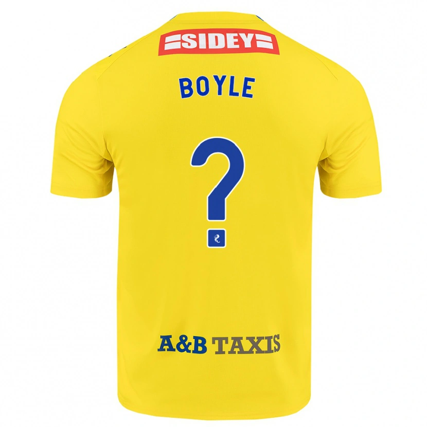 Danxen Mujer Camiseta Callum Boyle #0 Amarillo Azul Negro 2ª Equipación 2026/27 La Camisa