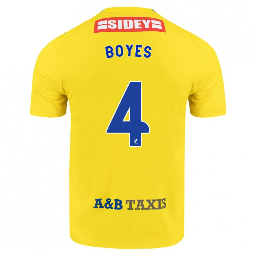 Danxen Mujer Camiseta Morgan Boyes #4 Amarillo Azul Negro 2ª Equipación 2026/27 La Camisa