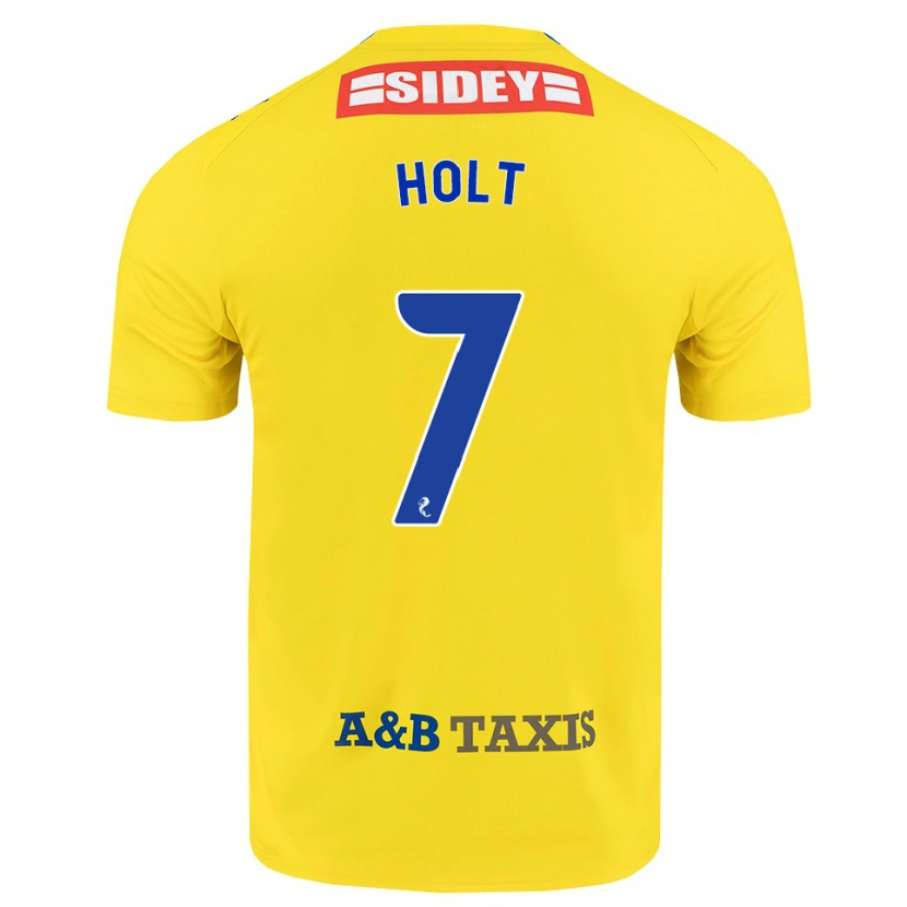 Danxen Mujer Camiseta Jason Holt #7 Amarillo Azul Negro 2ª Equipación 2026/27 La Camisa
