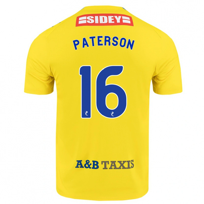 Danxen Mujer Camiseta Megan Paterson #16 Amarillo Azul Negro 2ª Equipación 2026/27 La Camisa