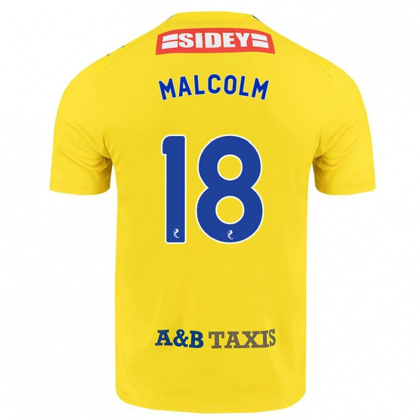 Danxen Mujer Camiseta Jodie Malcolm #18 Amarillo Azul Negro 2ª Equipación 2026/27 La Camisa