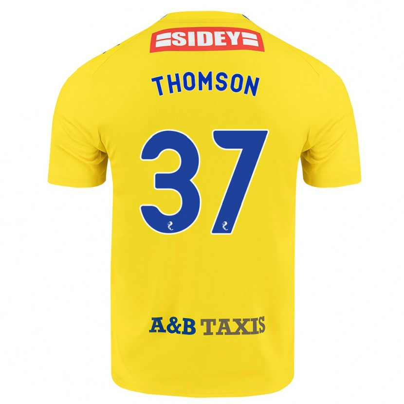 Danxen Mujer Camiseta Kyle Thomson #37 Amarillo Azul Negro 2ª Equipación 2026/27 La Camisa