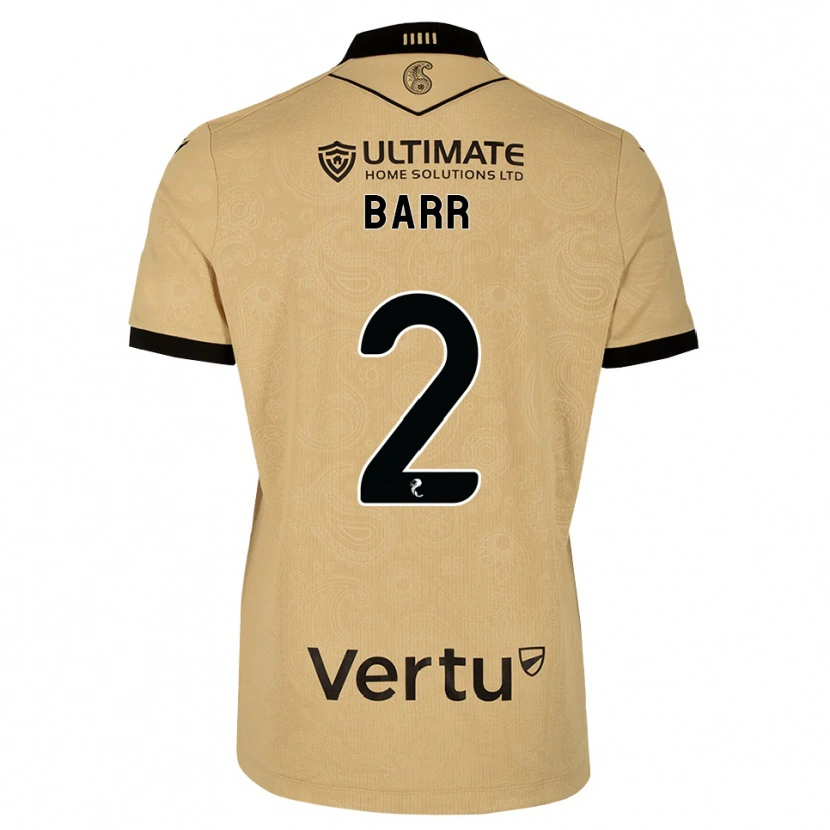 Danxen Mujer Camiseta Jack Barr #2 Madera De Burlón Negro 2ª Equipación 2026/27 La Camisa