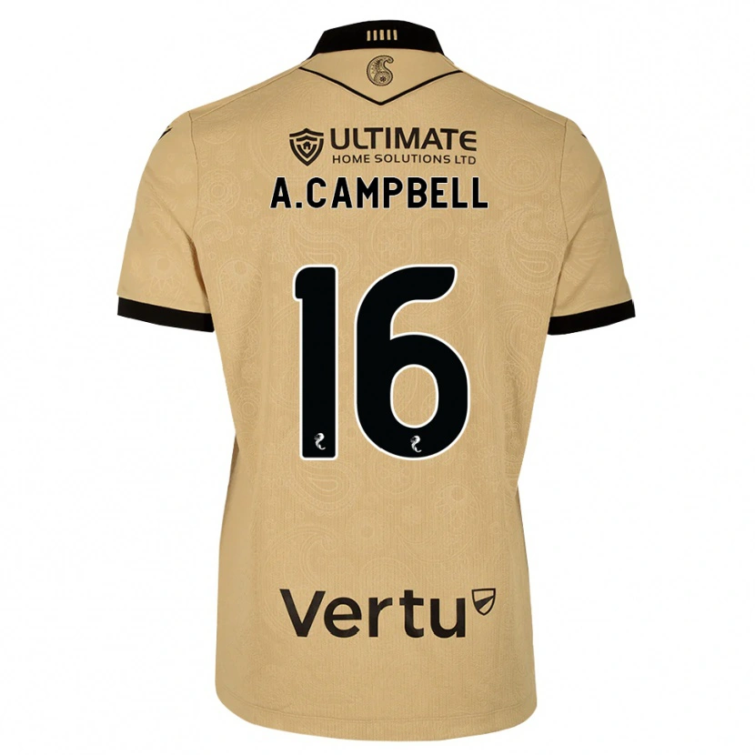Danxen Mujer Camiseta Allan Campbell #16 Madera De Burlón Negro 2ª Equipación 2026/27 La Camisa