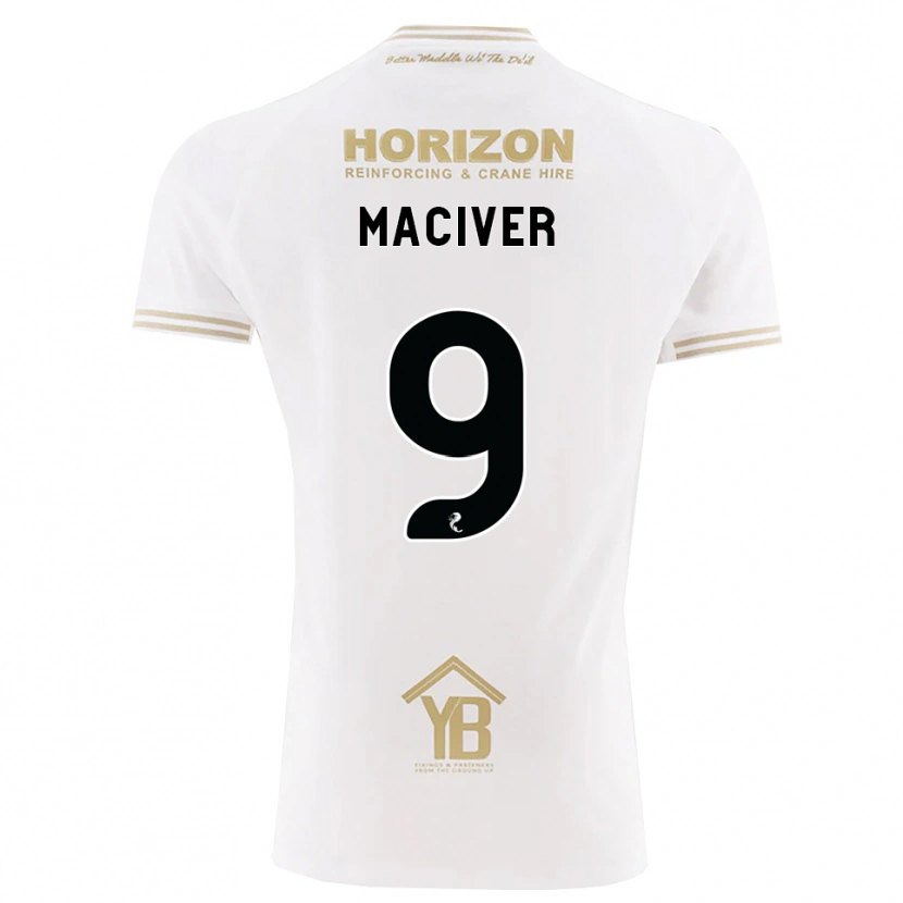 Danxen Mujer Camiseta Ross Maciver #9 Trigo Blanco 2ª Equipación 2026/27 La Camisa