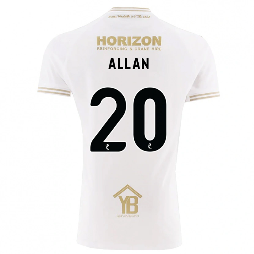 Danxen Mujer Camiseta Connor Allan #20 Trigo Blanco 2ª Equipación 2026/27 La Camisa