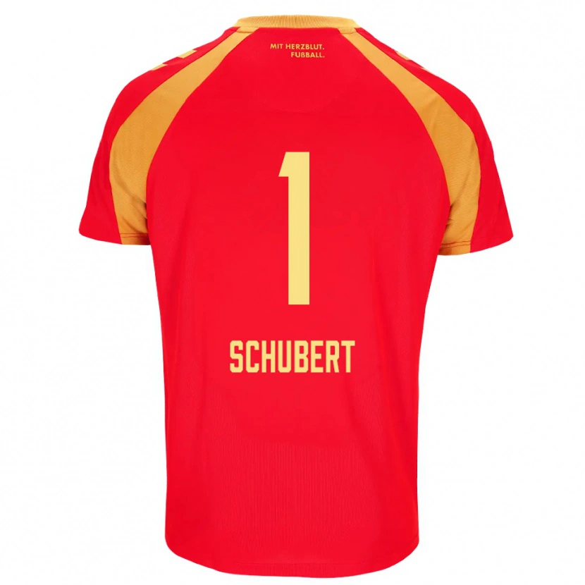 Danxen Mujer Camiseta Markus Schubert #1 Rojo Naranja Negro 2ª Equipación 2026/27 La Camisa