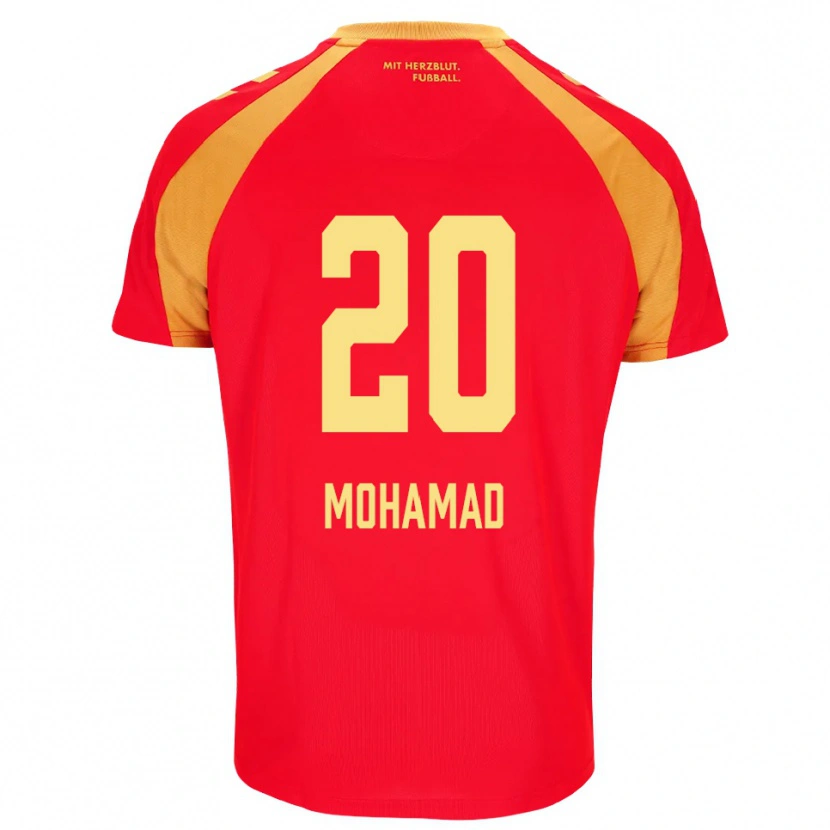 Danxen Mujer Camiseta Hassan Mohamad #20 Rojo Naranja Negro 2ª Equipación 2026/27 La Camisa