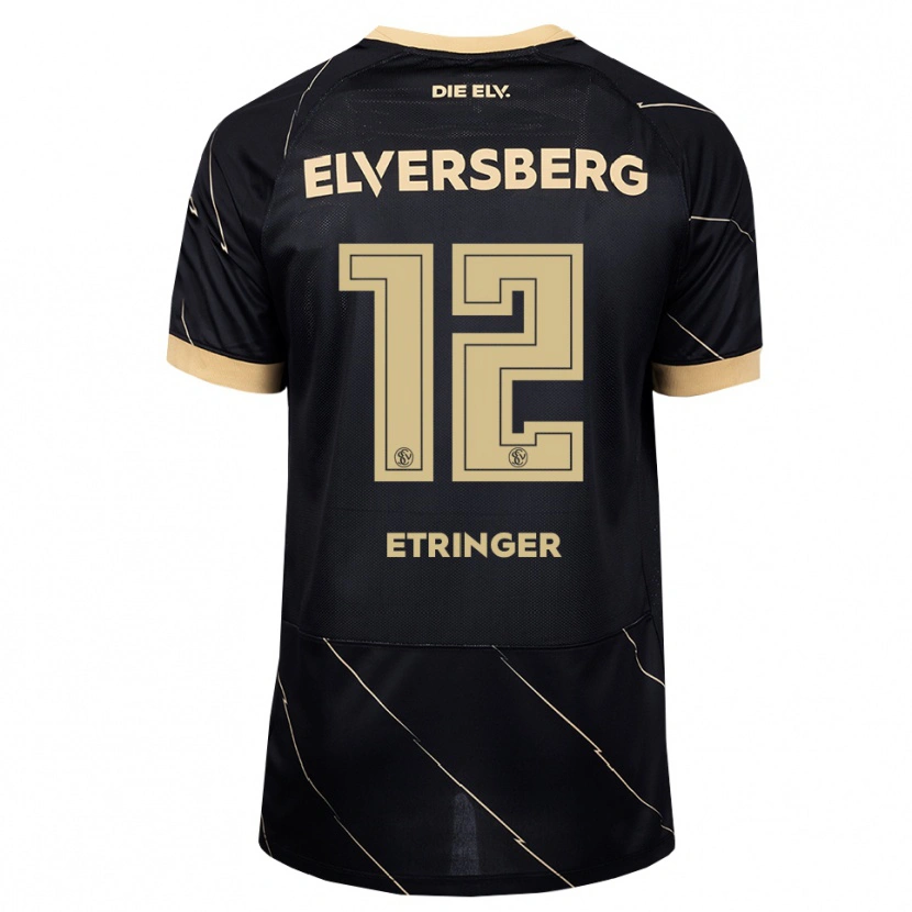 Danxen Mujer Camiseta Elias Etringer #12 Negro Marrón 2ª Equipación 2026/27 La Camisa