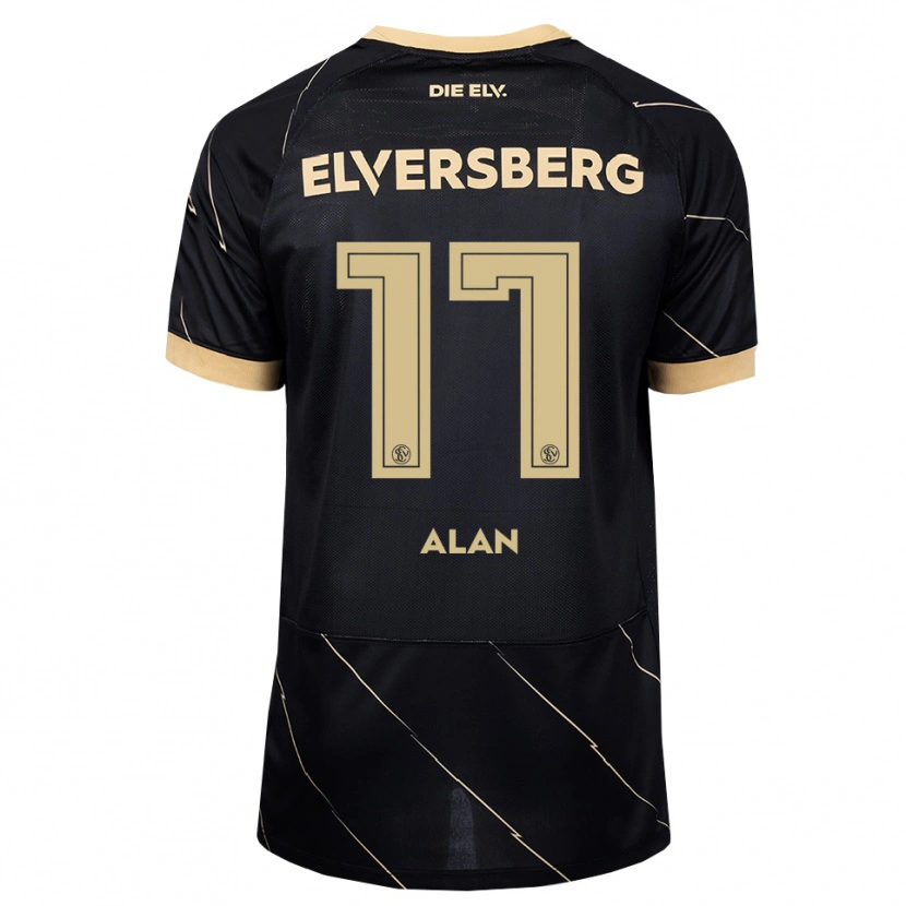 Danxen Mujer Camiseta Alan Rodriguez #17 Negro Marrón 2ª Equipación 2026/27 La Camisa